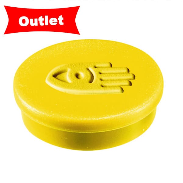 Imanes circulares 20 mm y 250 gr fuerza color amarillo